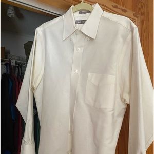 Men’s long sleeve button up shirt.